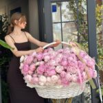 301 Bujori Sarah Bernhardt în coș