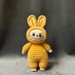 Jucărie Tricotată Labubu — Portocaliu