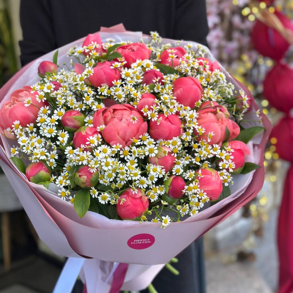 Букет Peony daisy charm